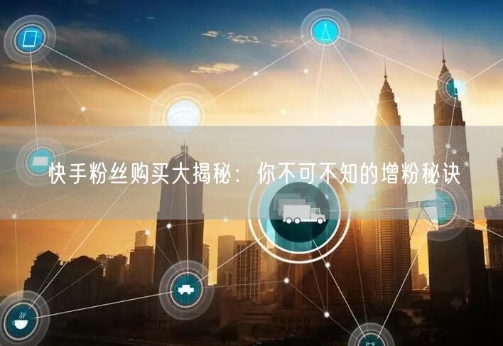 快手粉丝购买大揭秘:你不可不知的增粉秘诀