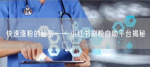 快速涨粉的秘密——小红书刷粉自助平台揭秘