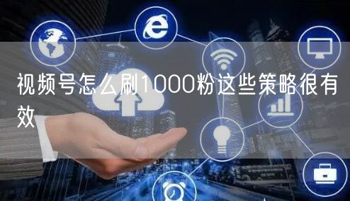 视频号怎么刷1000粉这些策略很有效